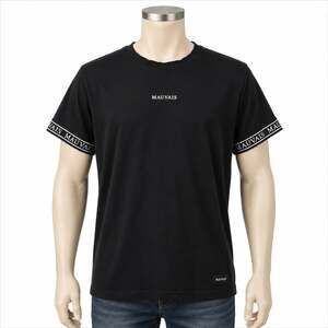 Mauvais Logo T-Shirt Branded Trim Short Sleeve Tee XL Black